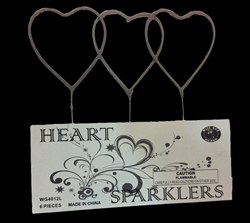 Heart Sparklers - Gold Wedding Sparklers