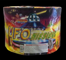 UFO Missions - 24 Shot 500-Gram Fireworks Cake