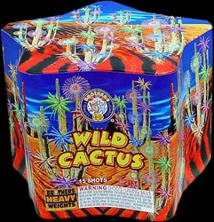 Wild Cactus - 15 Shot 500 Gram Fireworks Cake - Brother Pyrotechnics