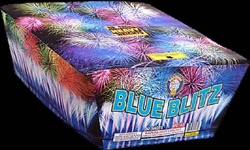 Blue Blitz 80 Shot 500 Gram Fireworks Cake from Brothers