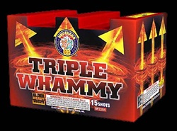 Triple Whammy - 15 Shot 500 Gram Fireworks Cake - Brothers
