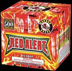 Red Alert - 25 Shot 500 Gram Fireworks - Cannon