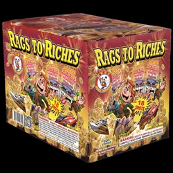 Rags to Riches - 18 Shot 500 Gram Fireworks Cake - Winda