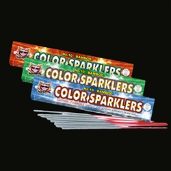 #10 Color Sparklers - Bamboo Stick - Sky Bacon