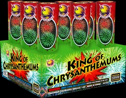King of Chrysanthemums - 9 Shot Fireworks Finale Rack - Firehawk