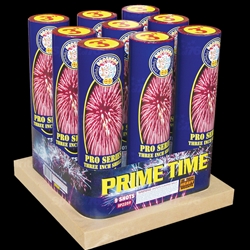 Prime Time - 9 Shot Fireworks Rack - Brothers - Peony, Crackle