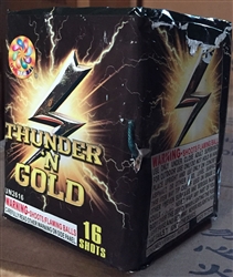 Thunder N Gold - 16 Shot Fireworks Cake - Universal