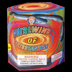 Whirlwind of Caribbean Sea - 19 Shot Fireworks Cake - Brothers