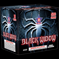 Black Widow 28 Shot 500 Gram Fireworks Cake from Starget