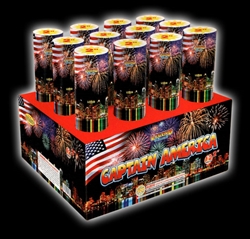 Captain America - 9 Shot Fireworks Rack - Legend