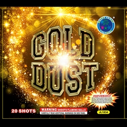 Gold Dust - 20 Shot 500-Gram Fireworks Cake - Happy Family