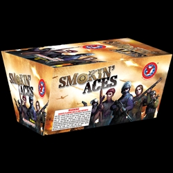 Smokin Aces - 28 Shot 500 Gram Fireworks Cake - Glitter - Sky Eagle