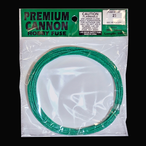 Cannon Fuse - 20 ft. roll, 20 second