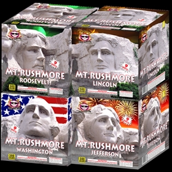 Mt Rushmore Assorted 9 Shot 500-Gram Fireworks Cakes from Sky Bacon