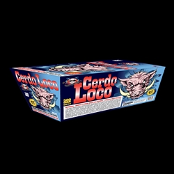 Cerdo Loco - 27 Shot 500-Gram Fireworks Cake - Sky Bacon