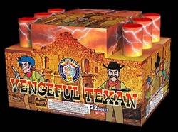 Vengeful Texan - 22 Shot 500 Gram Fireworks Cake - Brothers Pyrotechnics
