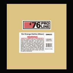 Orange Dahlia - 12 Shot 500 Gram Fireworks Cake - 76 Pro Line
