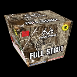 Full Strut - 19 Shot 500 Gram Fanned Fireworks Cake - Realtree