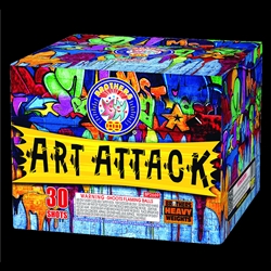 Art Attack - 30 Shot 500 Gram Fireworks Cake - Brothers