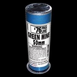 Green Mine - Single Shot Firework - 76 Pro Line