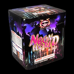 Neon World 18 Shot Fireworks Cake from Sky Bacon