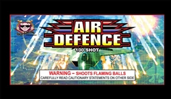 Air Defense - 100 Shot Crackling Comets Fireworks Cake - Sky Bacon