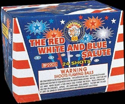 The Red White and Blue Salute - 24 Shot Fireworks Cake - Brothers