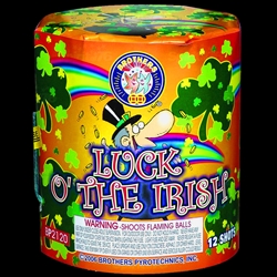 Luck O the Irish - Original Label - 12 Shot Fireworks Cake - Brothers