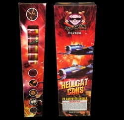 Hellcat Cans - 1.75 Inch Canisters Shells with Fiberglass Mortar Tube - Sky Bacon