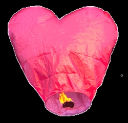 Sky Lantern - Red Heart