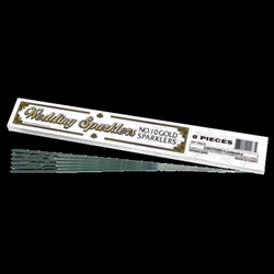 10 Inch Gold Wedding Sparklers - Wire Stick