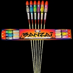 Banzai - 6 Assorted Stick Rockets - Brothers Pyrotechnics