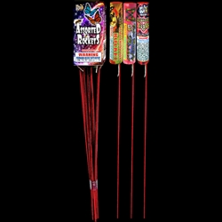 Assorted Rockets - Fireworks Stick Rockets - Mighty Max