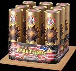 Pyro Candy - 9 Shot 3 Inch Fireworks Rack - Winda
