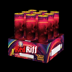 Red Riff - 9 Shot Finale Rack - Brothers Fireworks
